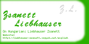 zsanett liebhauser business card